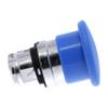 40 mm Blue Mushroom Pushbutton Head view 3