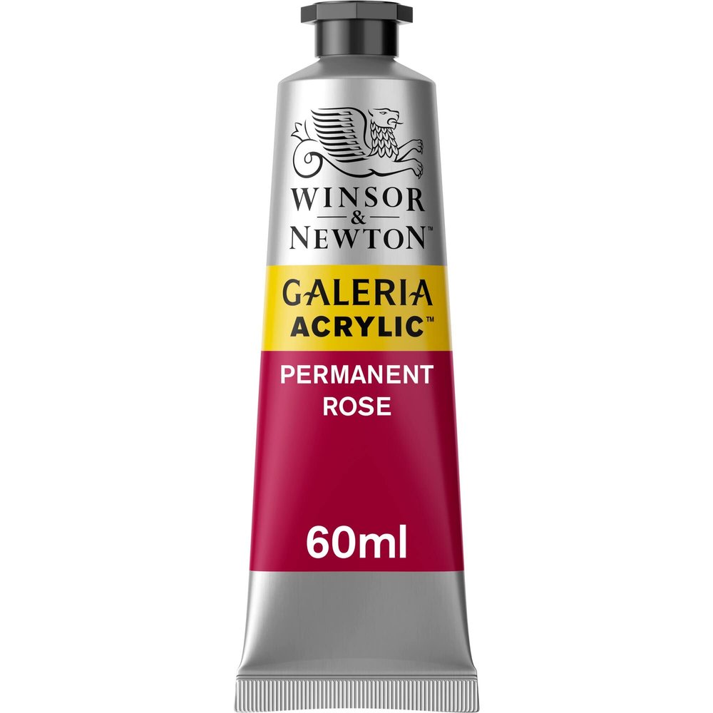 Winsor & Newton Galeria Acrylic Color, Permanent Rose, 60 ml