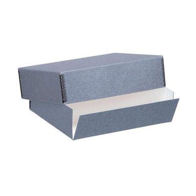 Lineco Museum Archival Storage Box, Acid-Free, with Metal Edges, 21.6 x 26.7 x 3 in, Gray (733-0008) Custom LIN-733-0008