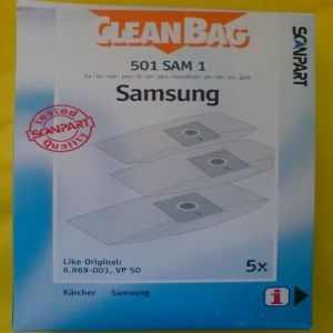 1 Pack of 5 501SAM1 2-Layer Bags with Dust Closure from CleanBag