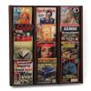 Wooden Mallet 12-Pocket Stance Wall Display, Dark Red Mahogany view 1