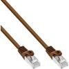 InLine 72533K Patch Cable, SF/UTP, Cat 5e, Brown, 0.3 m view 1