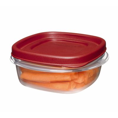Rubbermaid Easy Find Lid Food Storage Container, 1.25 Cups, Racer Red