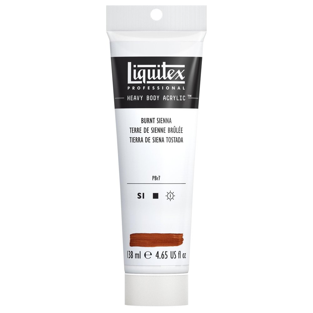 Liquitex Professional Heavy Body Acrylic Paint, Burnt Sienna, 138 ml Tube