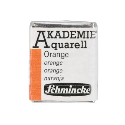 Schmincke AKADEMIE Watercolor Half Pan Orange, 16 330 044