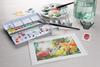 Schmincke HORADAM AQUARELL Artist Watercolor, 227 Light Cadmium Orange, Half Pan view 4