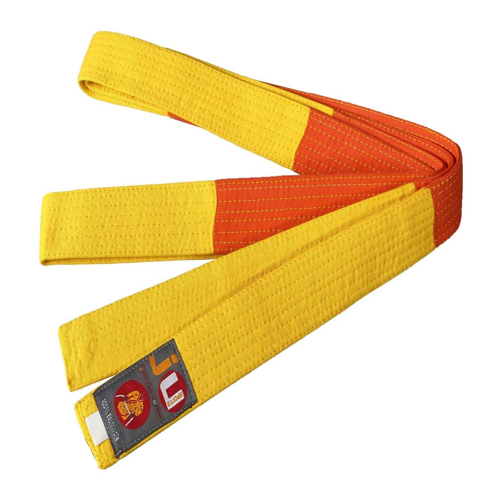 Ju-Sports Yellow/Orange Two-Tone Budo Belt