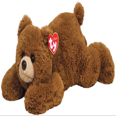 TY Mesquite Classic Beanie Bear, Lying, 35 cm