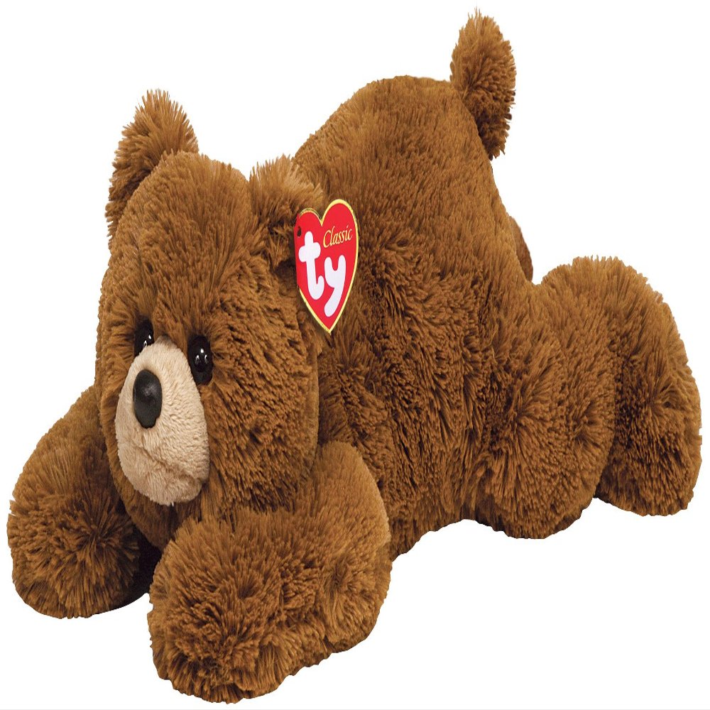 TY Mesquite Classic Beanie Bear, Lying, 35 cm