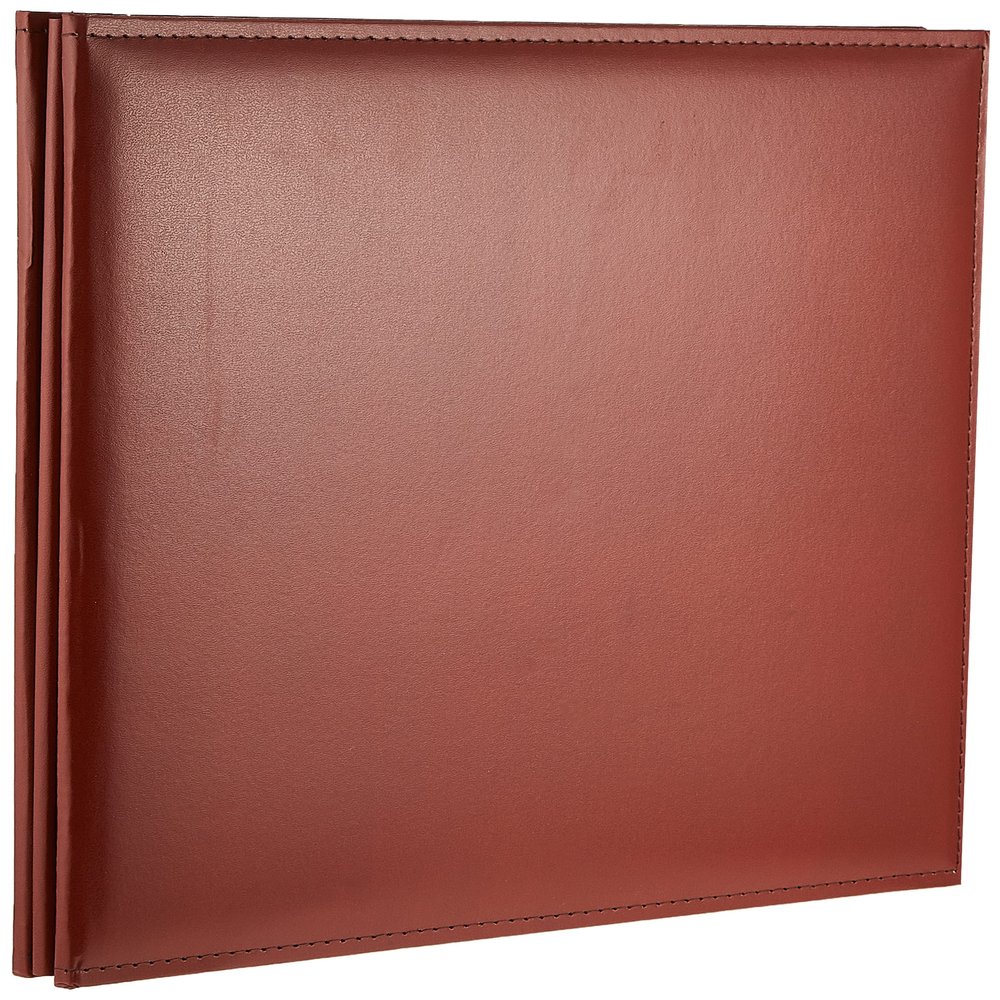 Pioneer Scrapbook with Faux Leather Cover, 12 x 12 in, Brown