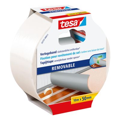 tesa Carpet Installation Tape, Residue-Free Removal - 10 m x 50 mm