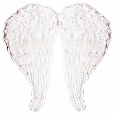 W WIDMANN MILANO Party Fashion - White Angel Wings, 60 x 46 cm