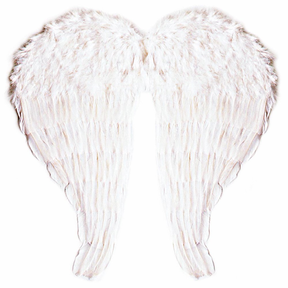 W WIDMANN MILANO Party Fashion - White Angel Wings, 60 x 46 cm