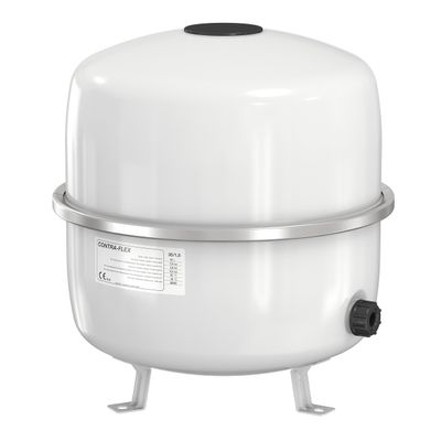 Flamco Contraflex Expansion Vessel – 80 Liters / 1.5 [6 bar] – White – For Closed-Loop Heating, Air-Conditioning and Cooling Systems – 26783