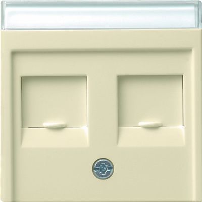 Gira 066301 Modular Jack Cover with Labeling Field, System 55, Cream White
