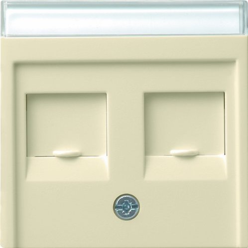 Gira 066301 Modular Jack Cover with Labeling Field, System 55, Cream White