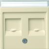 Gira 066301 Modular Jack Cover with Labeling Field, System 55, Cream White view 1