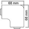OBO Bettermann WDK Angle Plate RW Cover, 30 x 45 mm, HF30045RW view 2