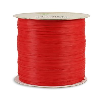 PRSENT Rayon Raffia Craft Ribbon, Red, 100 m