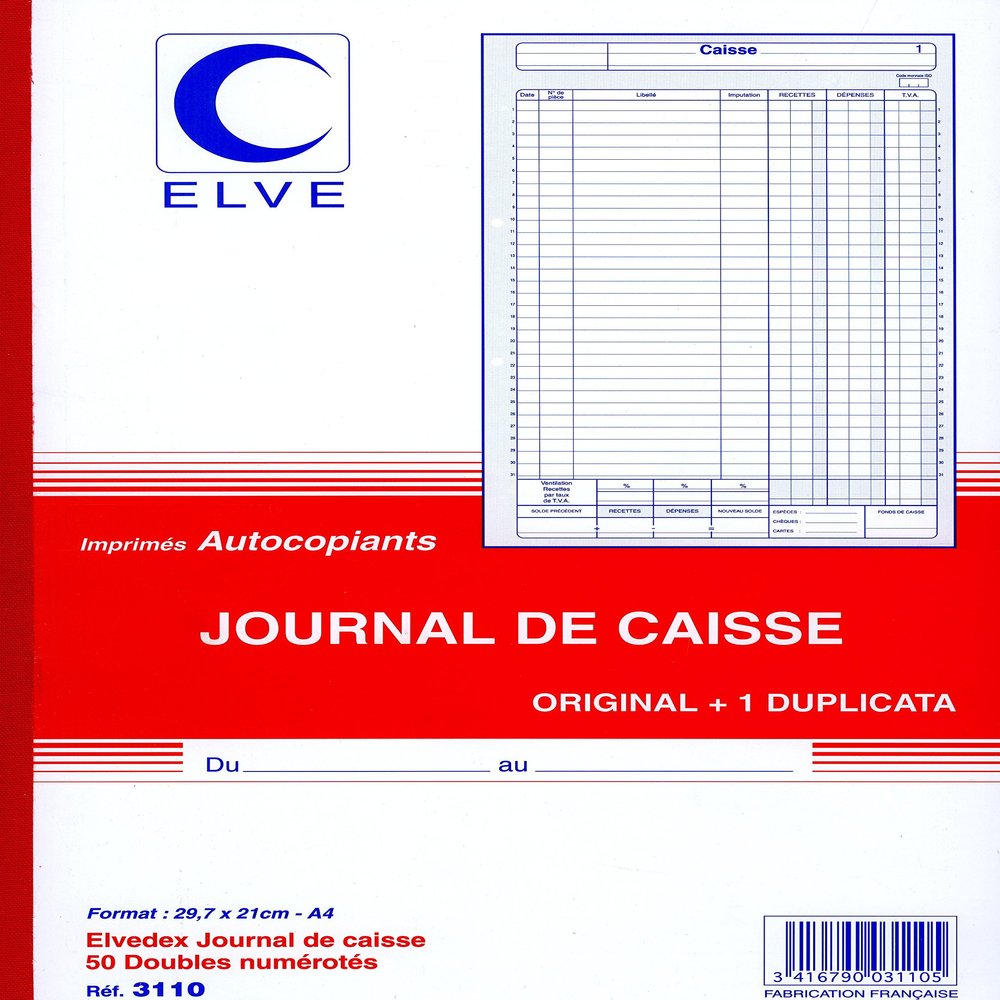 ELVE Cash Journal, Duplicate, 297 x 210 mm