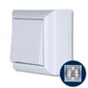 REV PlanoLuxe Surface-Mounted Momentary Rocker Switch, White view 1