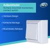 REV PlanoLuxe Surface-Mounted Momentary Rocker Switch, White view 2