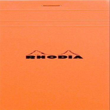 Rhodia 8200C No. 8 Notepad, 7.4 x 21 cm, 80 Sheets, Graph, Orange
