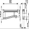 Keuco 34903010837 Plan Care WC Fold-Up Support Grab Bar with Toilet Paper Holder, Chrome/Black Gray, 850 mm view 3