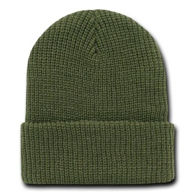 Olive Green Cuffed Watch Cap Beanie