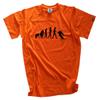 Standard Edition Ski Skier Downhill Evolution T-Shirt Orange L view 1