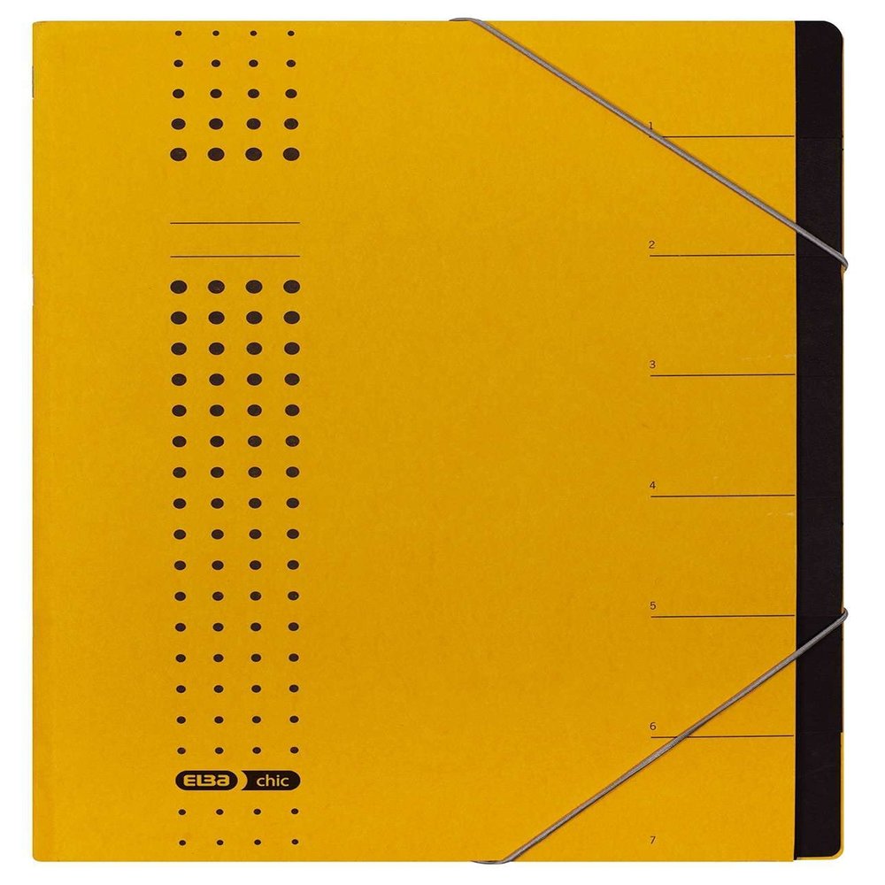 SIGEL ELBA chic Filing Folder, A4, Yellow, 7 Compartments