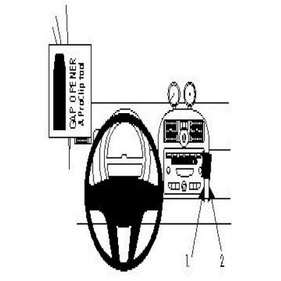 Brodit ProClip Vehicle Mount 854246 for Left-Hand-Drive Vehicles, Angled Mount, Black