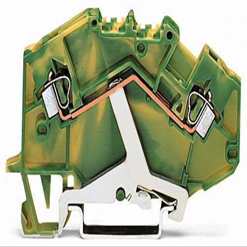 Wago 2-Conductor Protective Conductor Terminal, 2.5 mm², 780-607
