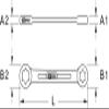 KS Tools 518.0861 CHROMEplus TX-E Double Box-End Wrench, E6 x E8 view 2
