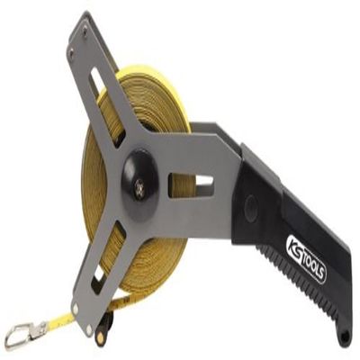 KS Tools 300.0051 Frame Tape Measure with Yellow Steel Tape, 50 m