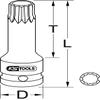 KS Tools 911.0949 1/2" Long XZN Impact Bit Socket, M9 view 2