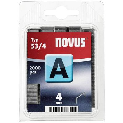 Novus 4 mm Fine Wire Staples, 2,000 Staples, Type A53/4