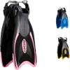 Cressi Palau Fins - Adjustable Long Fins for Adult Snorkeling and Swimming, Black/Pink, XS/S (35/38) view 1