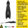 Cressi Palau Fins - Adjustable Long Fins for Adult Snorkeling and Swimming, Black/Pink, XS/S (35/38) view 4