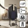 HAKU Clothes Valet, Black Solid Wood, Traditional Style – W 47 x H 102 x D 36 cm view 3