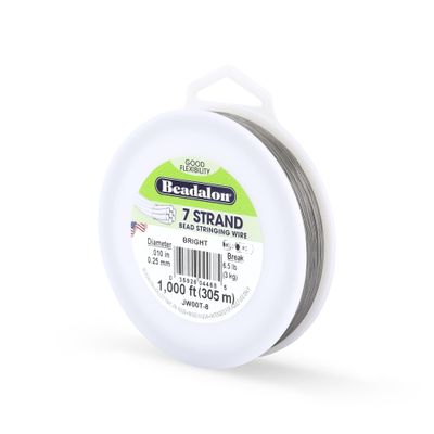 Beadalon 7-Strand Beading Wire, 0.0 cm, Light