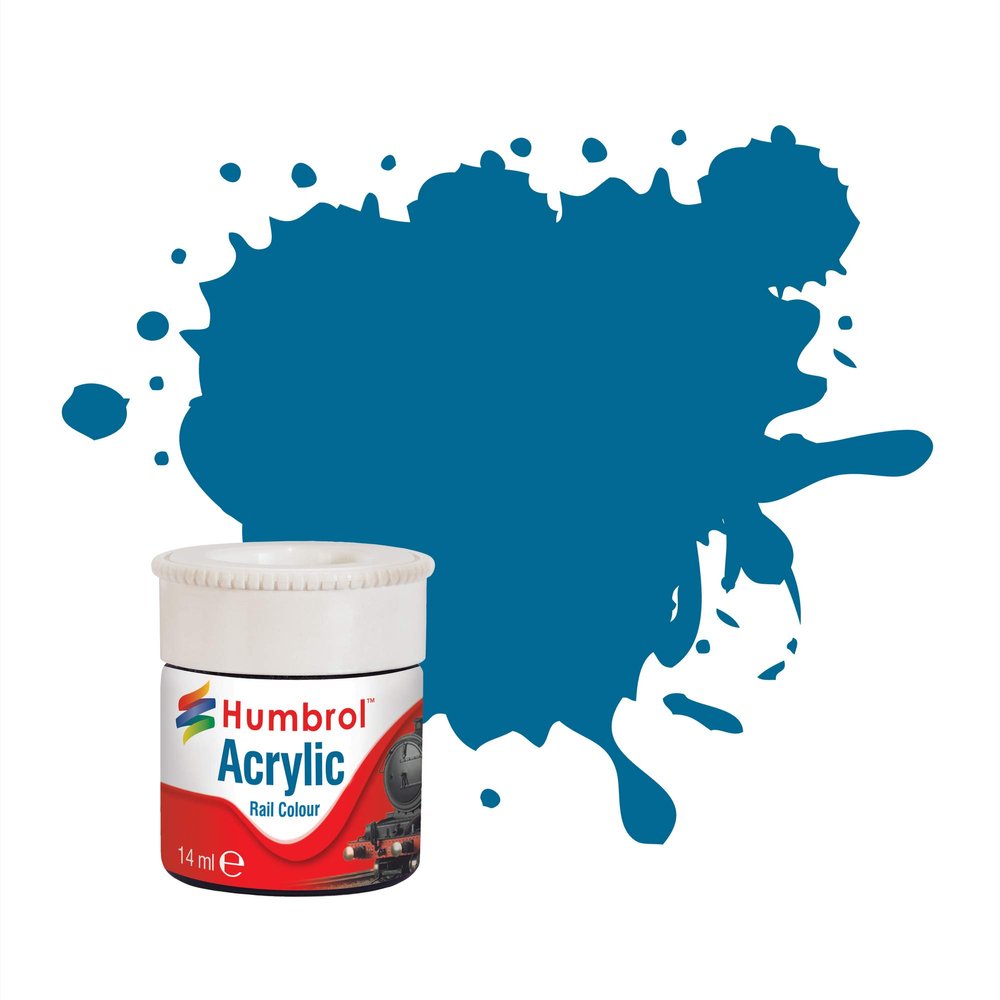 Humbrol 14 ml Acrylic Rail Paint, Matte, Garter Blue
