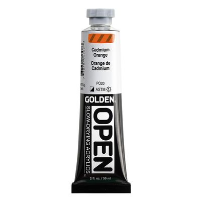 GOLDEN OPEN Slow-Drying Acrylic, Cadmium Orange, 59 ml Tube