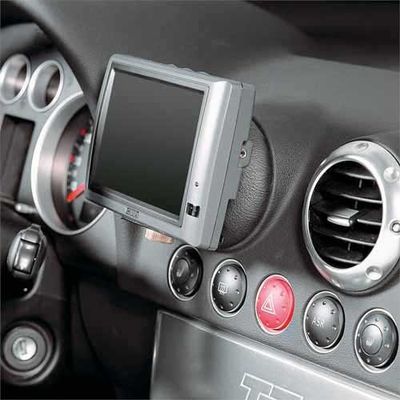 KUDA Phone Holder for Audi TT 11/1998–08/2006, Black Leatherette Console