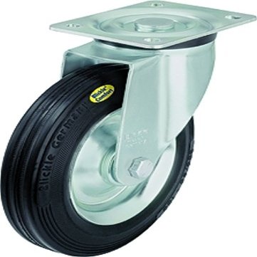 Blickle L-RD 250 K Swivel Caster, 10 in Wheel Diameter, 990 lb Capacity