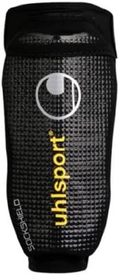 uhlsport Sockshield Shin Guards, Black/Yellow, L