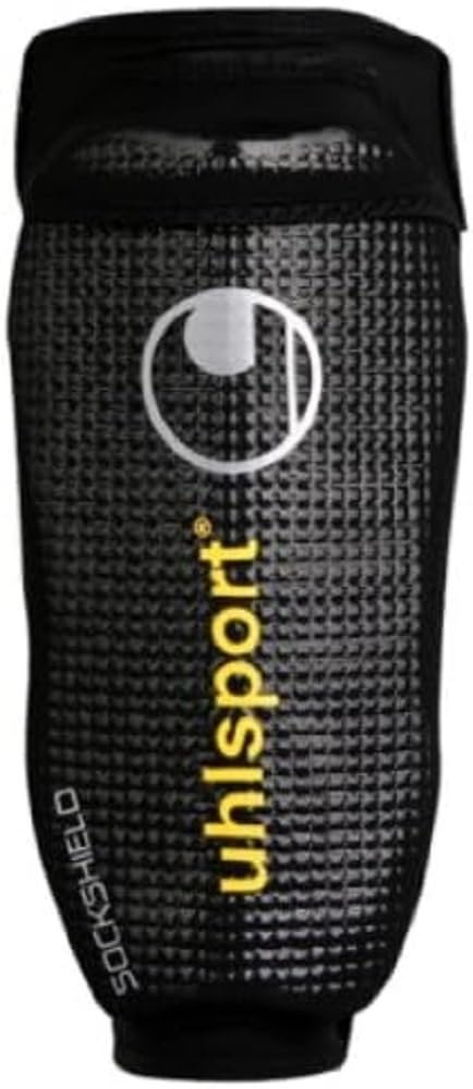 uhlsport Sockshield Shin Guards, Black/Yellow, L