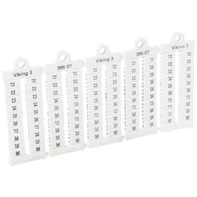 Legrand Viking3 039507 Horizontal Marking Plate, Numbers 21–30, 5 mm Pitch