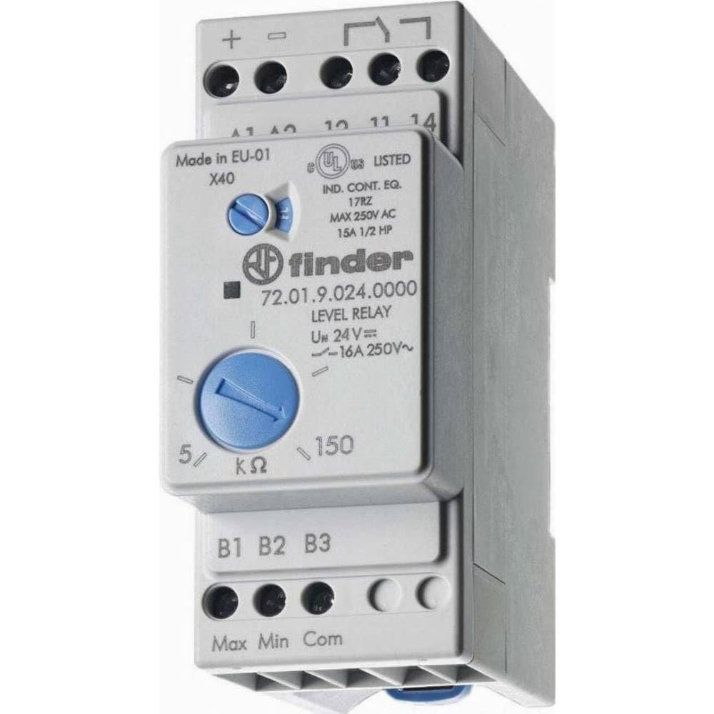 Finder 72 Monitoring Relay, Single-Phase, 1-Pole Changeover, DIN Rail