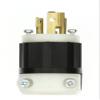 Leviton 4570-C 15A 250V NEMA L6-15P Locking Plug, 2P 3W, Black/White view 1